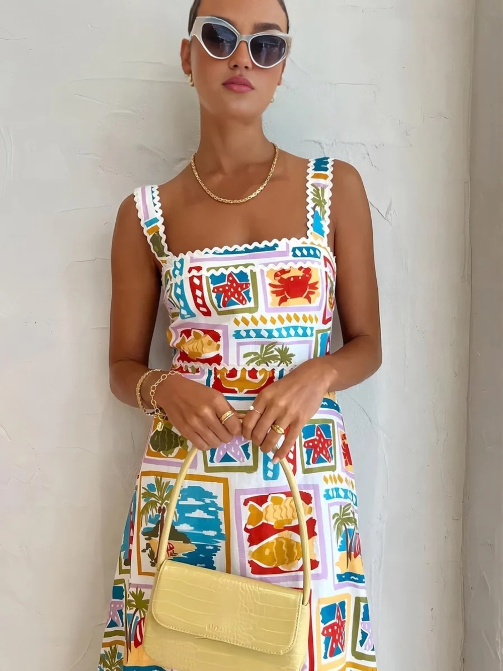 Commense Graffiti Print Sleeveless Long Dress - Picture 3 of 12